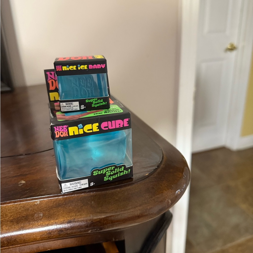 NeeDoh blue Nice Cube & Nice Baby Bundle